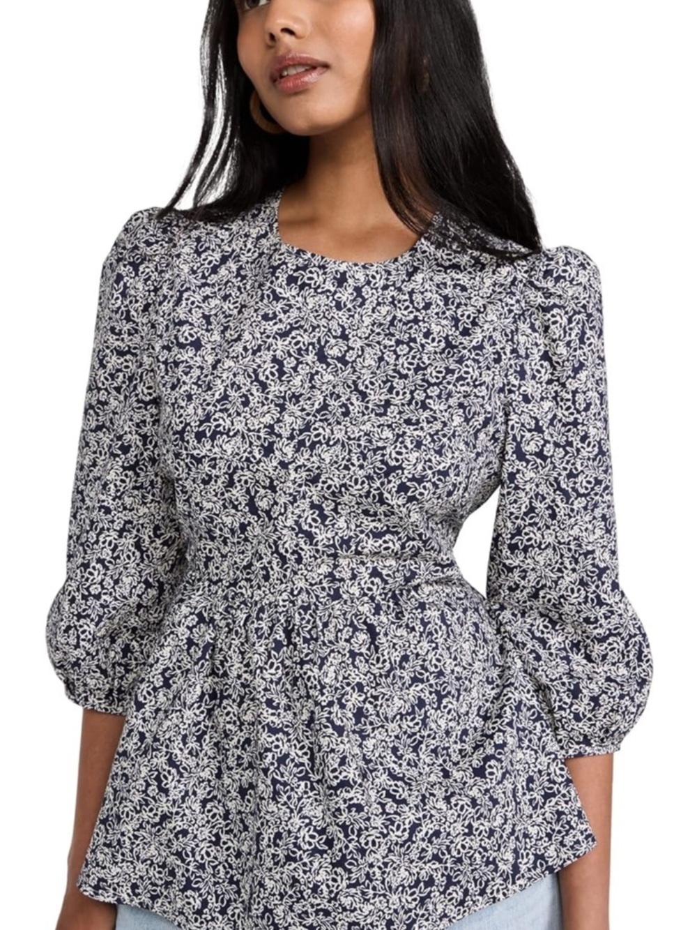 Marissa Webb Women's Priya Cutout Floral Print Blouse Size Small
